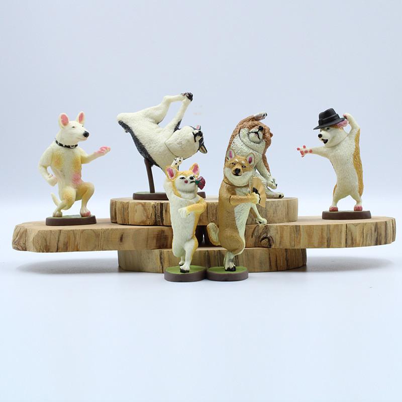 Dog Dance Master Pvc Model Toy For Home Decor And Gift Pack Of Pieces Six