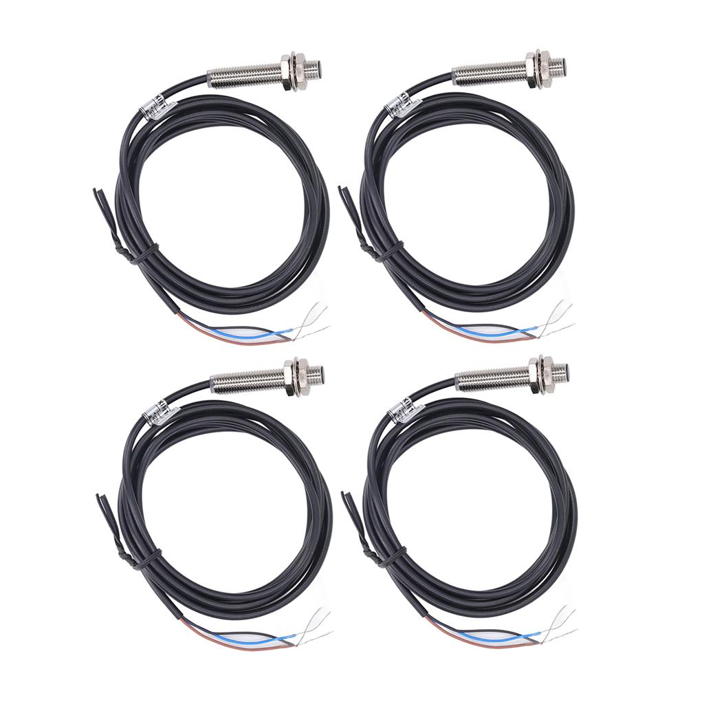 4 Set Proximity Switch 8mm Dia Inductive Proximity Sensor Switch PNP DC 3 Wire NC Contact 6‑36VDC 1mm Measure Range
