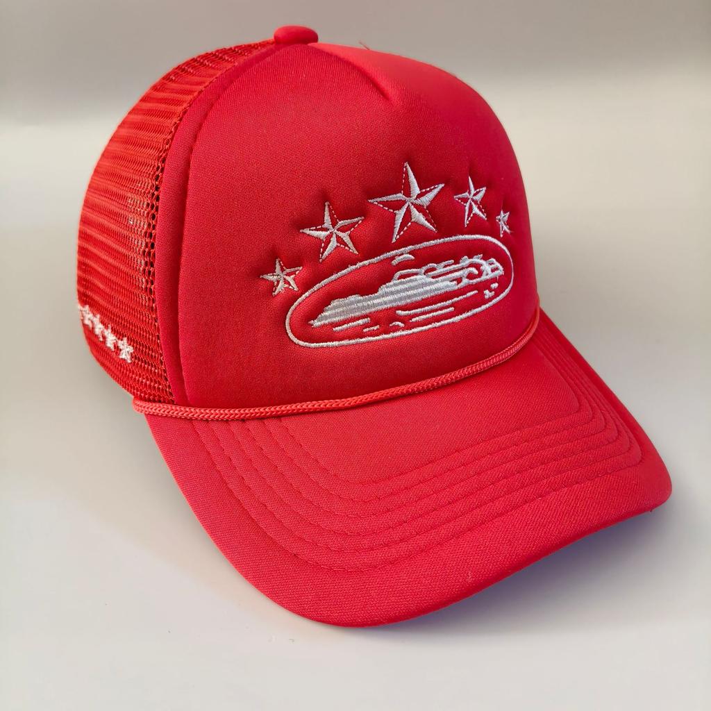 Nové Unisex Pentagram Baseballové Čepice Hip Hop Nastavitelné Prodyšné Osobní Sluneční Clona Síťované Univerzální Street Módní Trucker Čepice