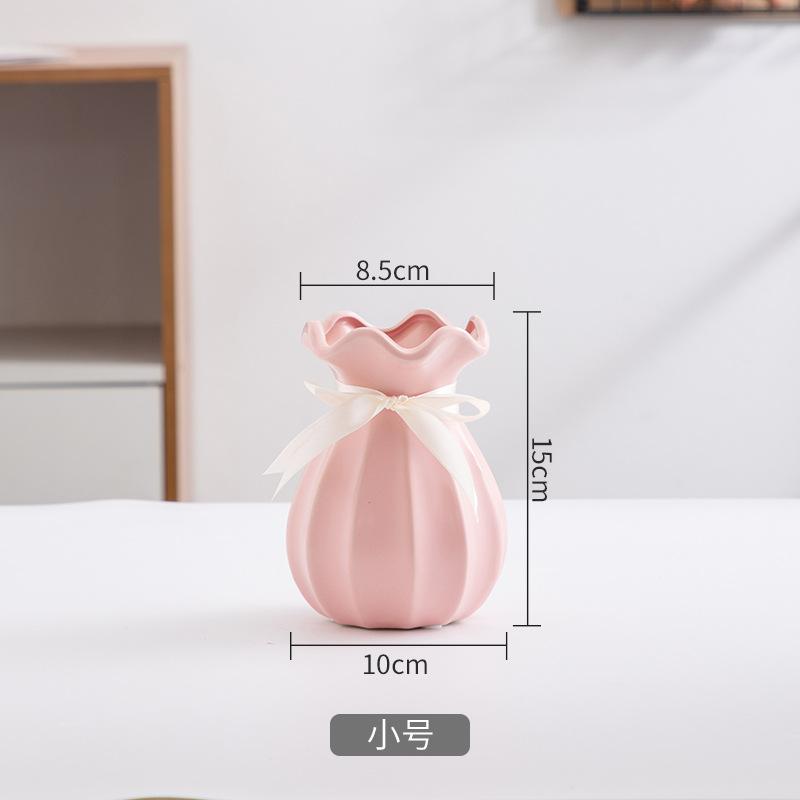 Minimalist Nordic Ceramic Vase, Water-Storing Flower Pot for Florist Supplies, Modern Home Decor