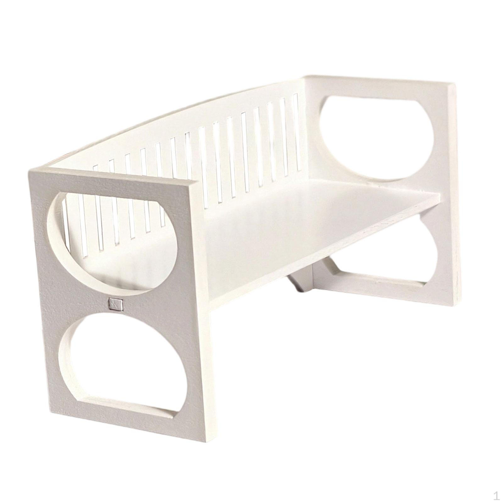

Dollhouse Accessories Decoration 1/12 Scale Sturdy Simulation Miniature Wooden Park Bench for Style A
