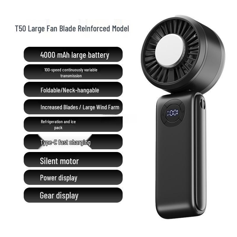 2025 Turbo Folding Neck & Handheld Mini Fan USB
