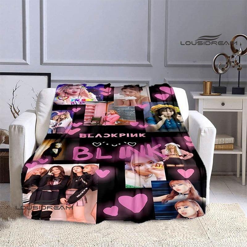 Blackpink Blanket Idol Group Pink 3d Digital Print Flannel Blanket Supplies