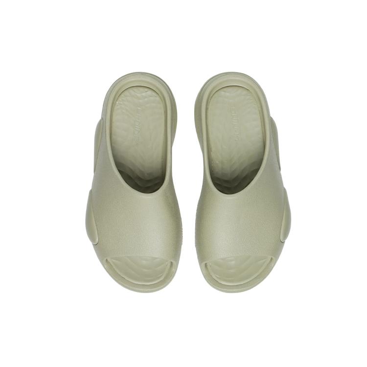 Li Ning CF Tracing EVA Quiet Slide Slippers Unisex Elm Branch Green AGAS028-4