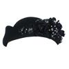 British Jeweled Style Embroidered Beret Hat For Women Adjustable Head Size Lightweight 11 Colors Available