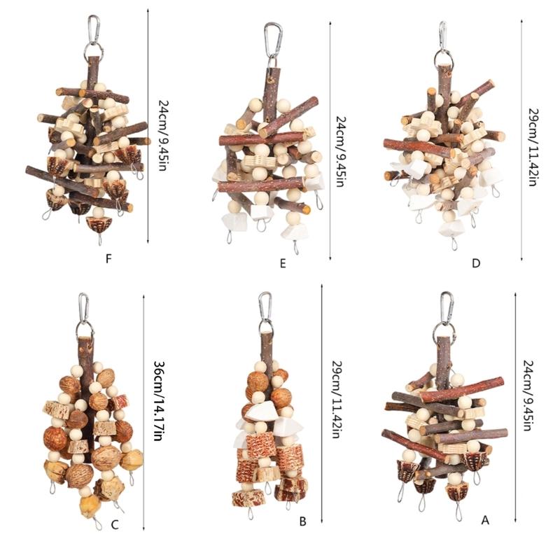 Pet Bird Chew Toy Natural Corncob Wood Beads for Cockatiel Conure Cockatoos Teeth Grinding Perfect for Cage Bird