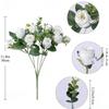 Fiori Artificiali Rosa di Seta Foglie di Eucalipto Bianco Bouquet di Peonie Fiore Finto per Tavolo Matrimonio Festa Vaso Arredamento Casa