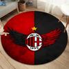 AC Milan Round Area Rug,Carpet Rug for Living Room Bedroom Sofa Playroom Decor,Non-slip Floor Mat