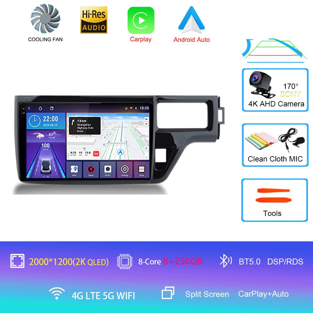 For Honda Stepwgn 5 2015 - 2021 RHD Car Radio Multimedia Headunit QLED System Navigation GPS Auto Android14 2Din DVD