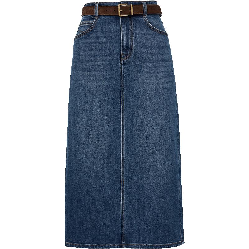 

VEROMODA 2025 Autumn Cotton Blend Vintage Washed Denim Skirt L