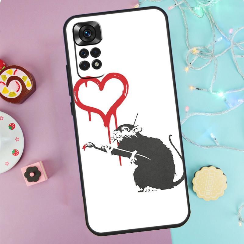 Cute Cartoon Animal Rat Case For Xiaomi Redmi Note 9 10 11 12 13 14 Pro 9S 10S 11S 12S Redmi 14C 10C 12C 13C Cover