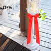 6 Pcs Candlestick Bow Decor Large Candle Holder Ribbon Bows Dining Table Centerpieces for Gift Wrapping Wedding Bridal Shower Bachelorette Party Decor
