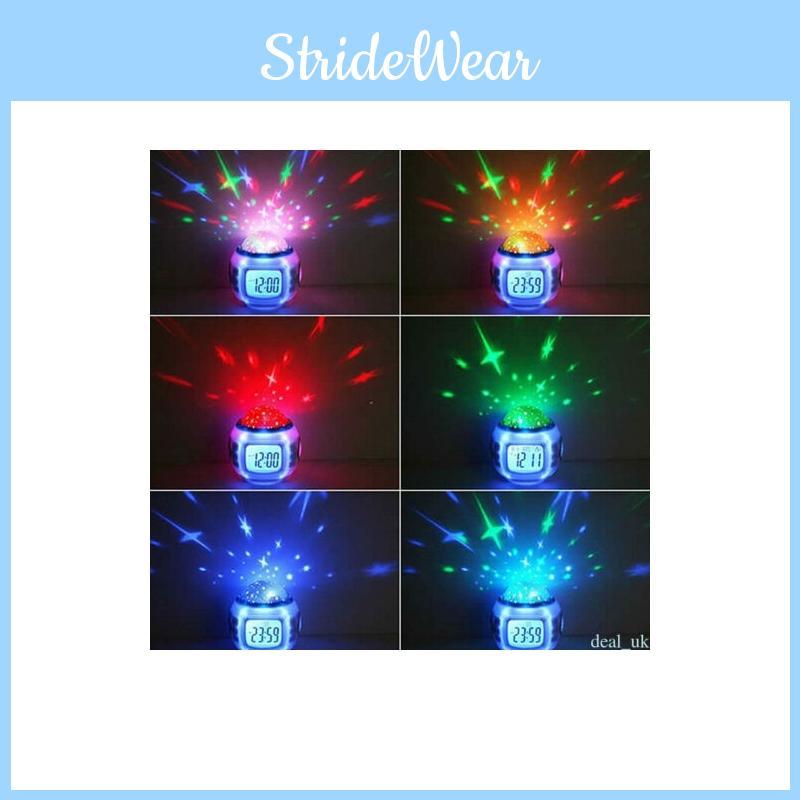 Stress Relieve Home Bedroom Child 7 Color Led Change Digital Glowing Alarm Clock For Relaxation