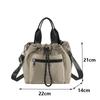 Women's Fashion Casual Drawstring Bucket Bag, Versatile Shoulder & Crossbody Mini Everyday Chic Essentials Bag KTB