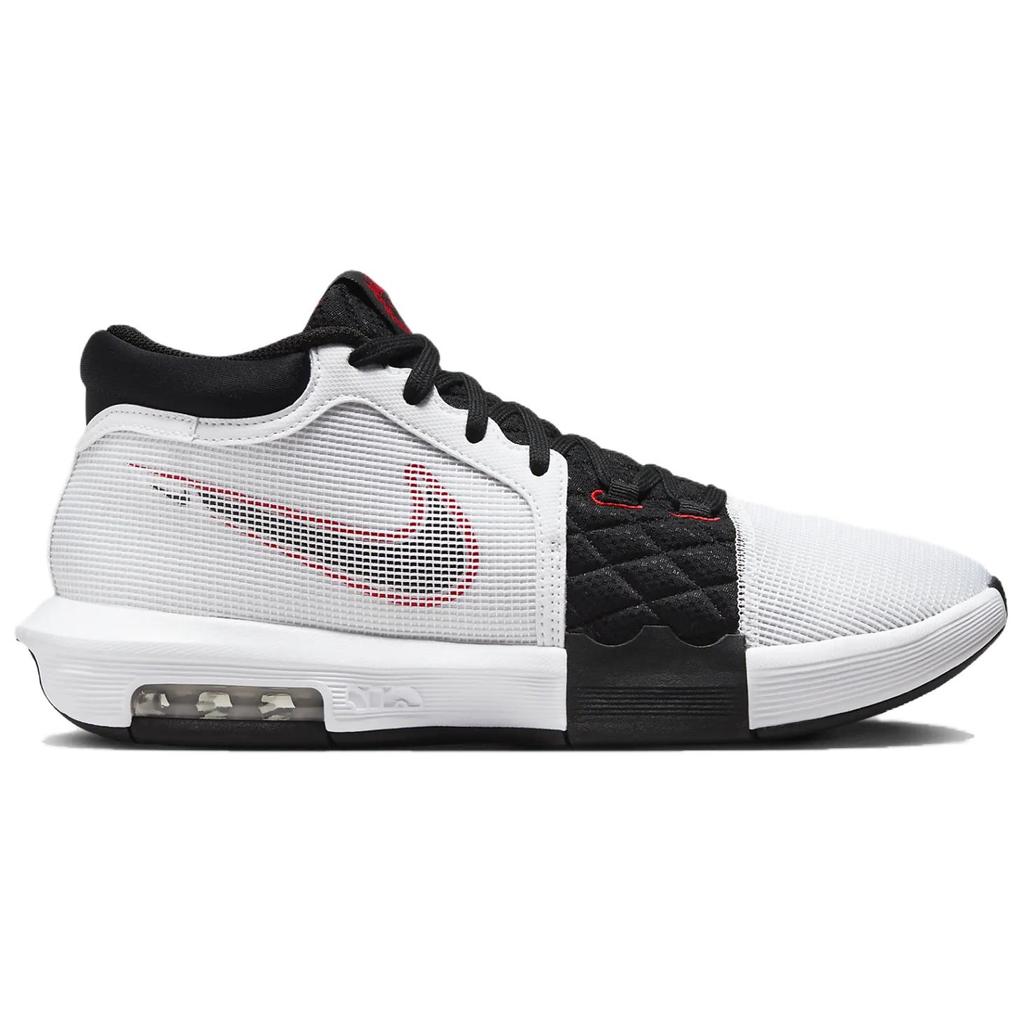 Nike LeBron Witness 8 White University Red Black Unisex Sneakers FB2239-103