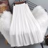 Women's Summer High-Waist A-Line Chiffon Midi Skirt - Premium Shimmer Mesh Umbrella Skirt with Elegant Swing