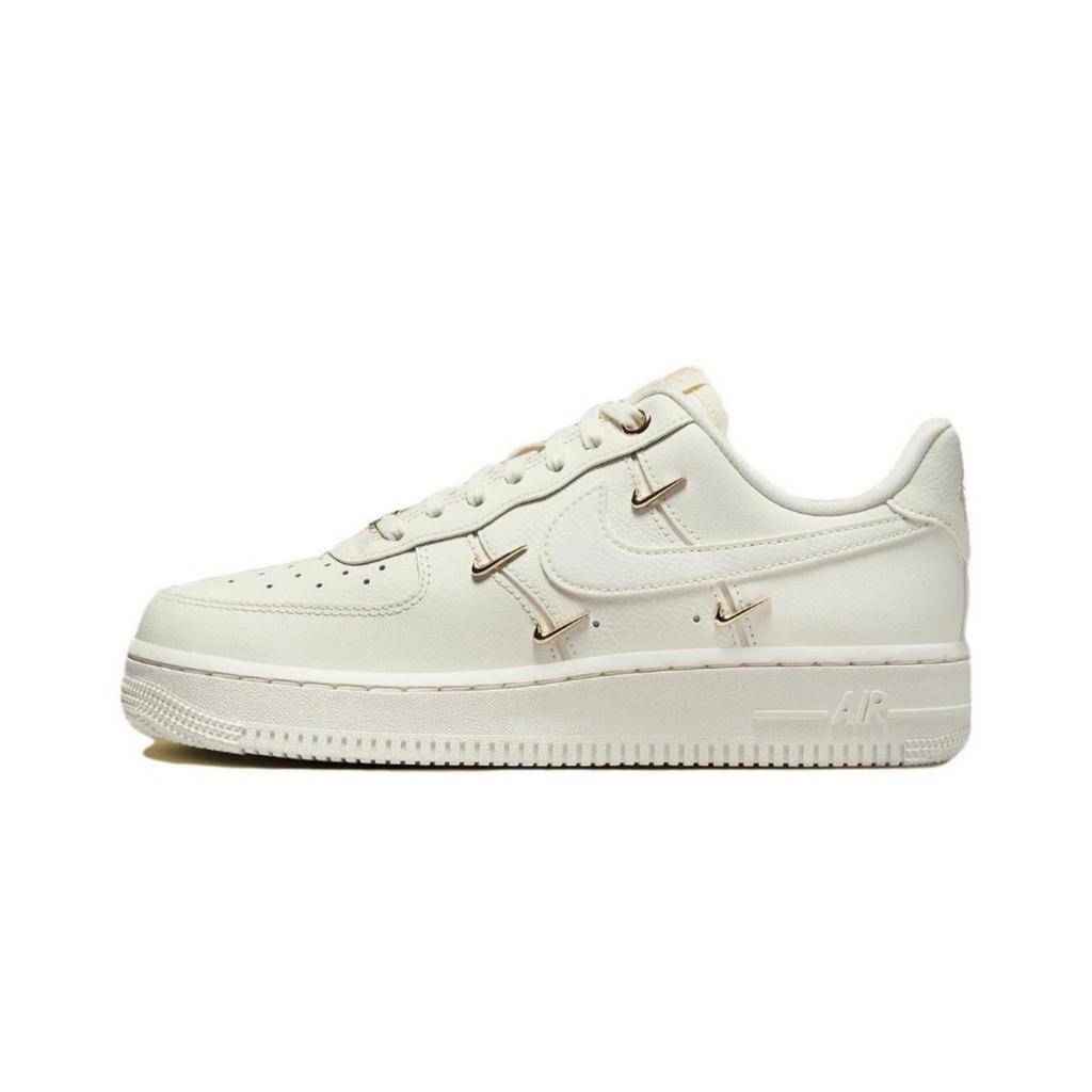 Nike Air Force 1 Abrasion Resistant Abrasion Resistant Low Top Skateboard Shoes Women's White Pink Gold FV3654-111(Team74-)