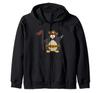 Penguin Pirate Pirate Hat Flag Zip Hoodie