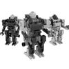 Modular Mecha Armor Building Kit-Custom Exoskeleton Suit for Minifigures 2-Part Snap-Fit Action Figure Frame Toy Mechanical MOC