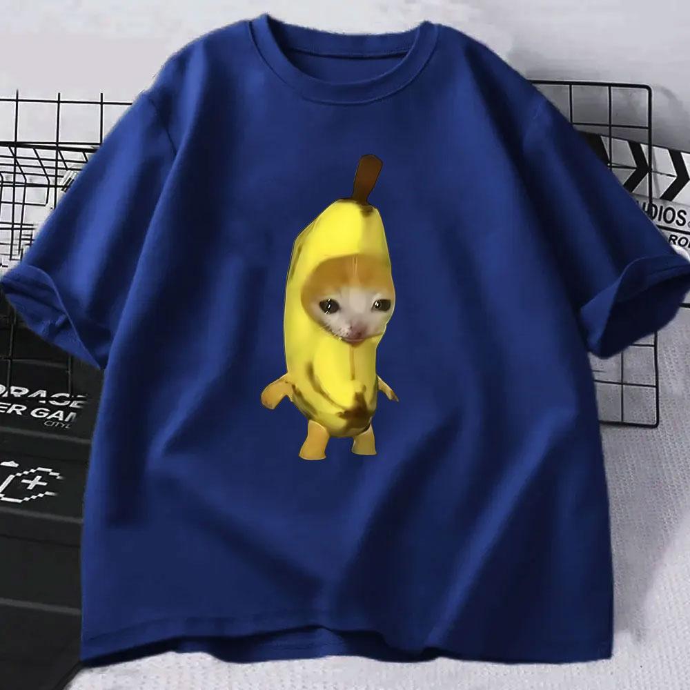 Banana Cat Funny Meme Tshirt Unisexs Unisex Casual Humor Oversized T Shirt Unisex Summer Cotton Ocollar Shortsleeved Tshirts