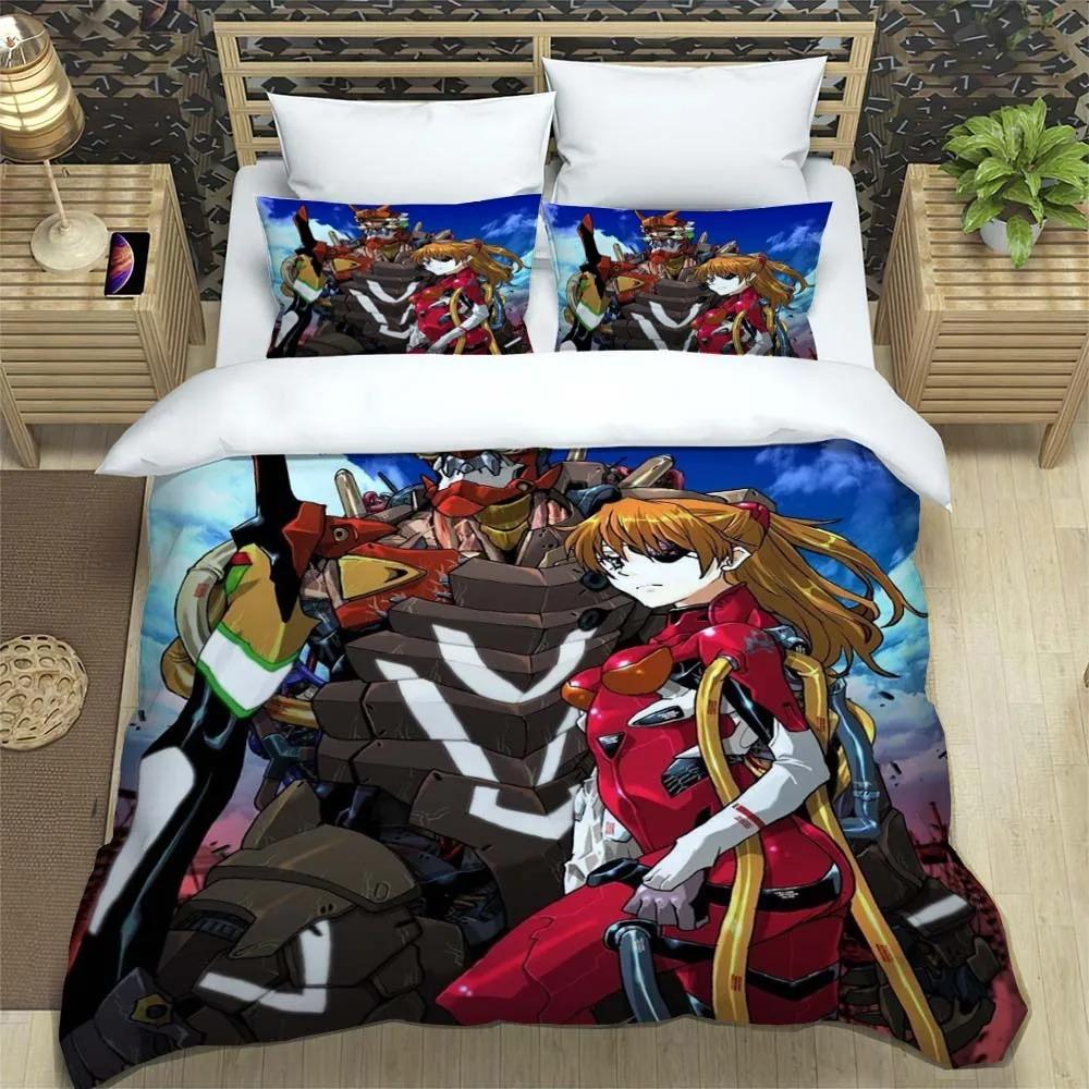 New NEON GENESIS EVANGELION Anime Quilt Covers Bedding Dormitory Sheets 2/3-piece Bedding Set