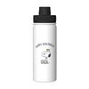 Snoopy Thermos Sports Bottle, Insulated, Vacuum Insulated, Portable Mug, Direct Drinking, Stainless Steel, Stylish, Lightweight, Outdoor, Adult, Black