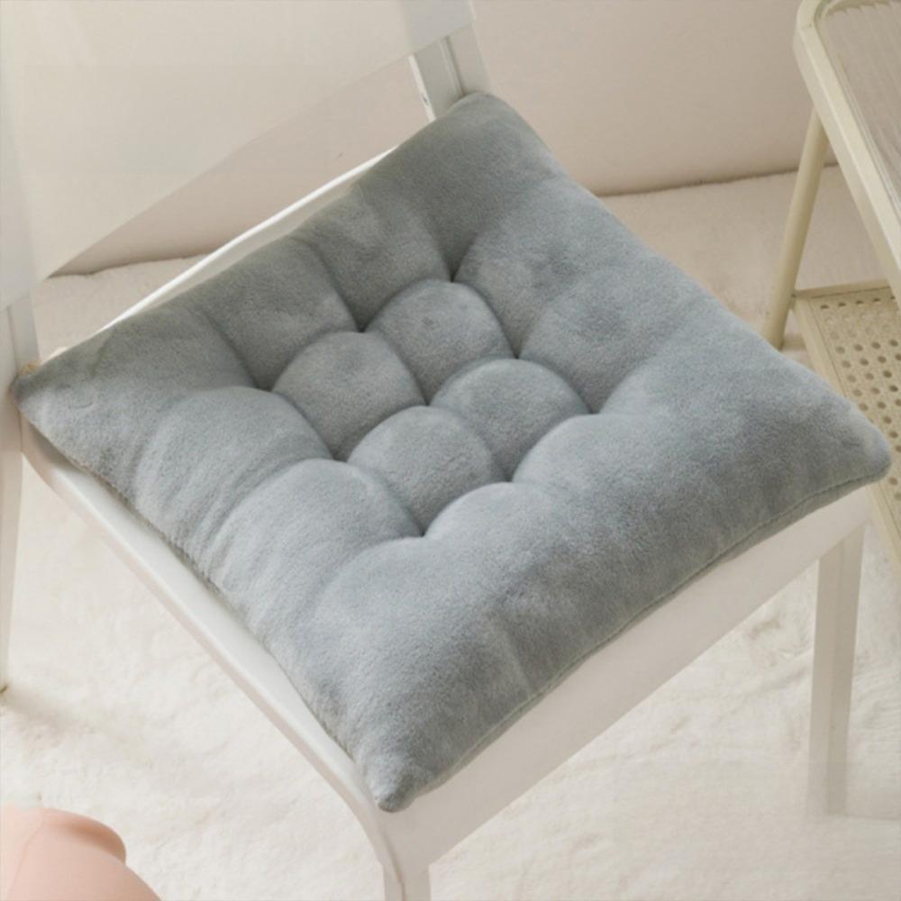 Plush Seat Cushion Square Stool Cushion Cute Back Cushion  for Home&Office