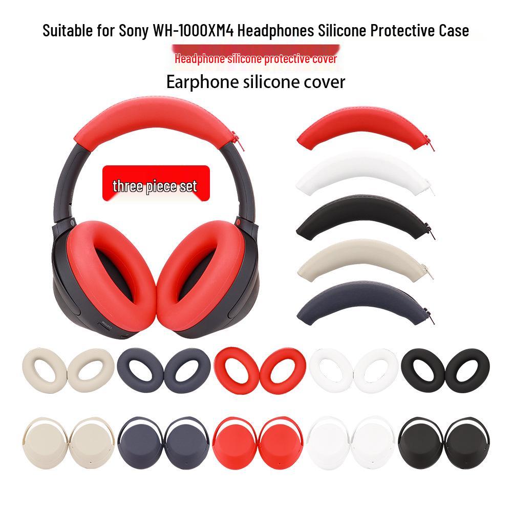 Schutzhülle aus Silikon für SONY WH-1000XM4 Ohrmuscheln, Kopfbügel und Ohrpolster