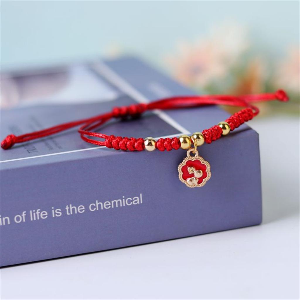 Cute Rabbit Charm Versatile Lovely Ceramic Woven Bracelet Anime Harajuku Lucky Ins Pendant Rope Chain Jewelry Gift