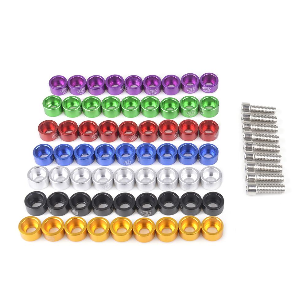 Universal 8mm 9pcs JDM Aluminum Fender Washers and Bolt for Honda Air Inlet Manifold Engine