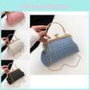 Modern Medium-sized Shell Bag Stylish Weave Design With Lock Closure For Daily Commuting