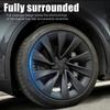 4PCS Hub Caps for Tesla Model Y Juniper 20-Inch 2025 Wheel Cover Performance Replacement Helix 2.0 Wheels Full Rim Accessories