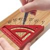 1 Pcs Multi-Angle Measuring Ruler Aluminum Woodworking Square Protractor Precision Mini Carpenter Square Miter Triangle Ruler