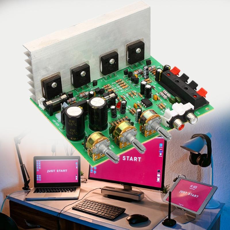 Stereo Audio Power Amplifier Board Module with Volume Control with 4558 Amp Typ HIFI Stereo Audio Power Amplifier