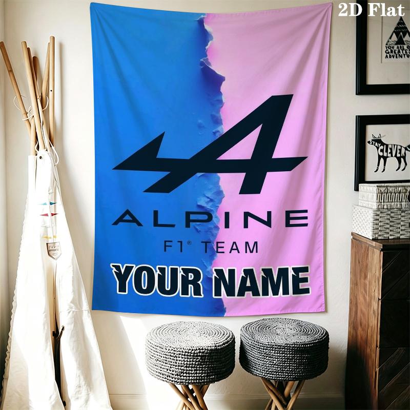 Custom Name Alpine Wall Tapestry Aesthetic Wall Hanging Printed Fabric Blanket Decorative Tapestries for Bedroom Living Room Home Decor