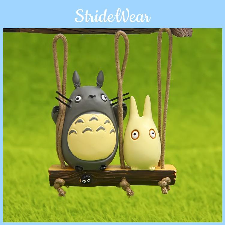 My Neighbor Totoro Swing Cat Scene Mini Model Ornament For Decoration Garden