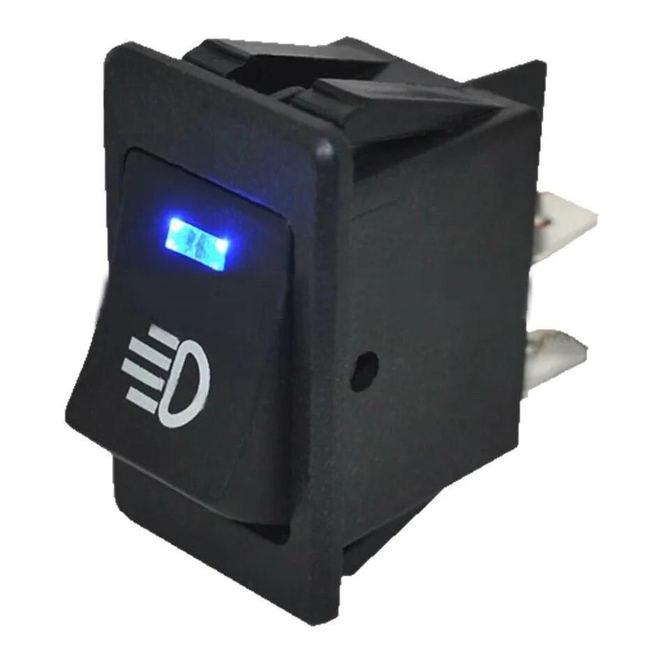 8 szt. Niebieski/Czerwony/Zielony/Żółty LED Przełącznik Kołyskowy Toggle Światła Przeciwmgielne 4-pinowy 12V 35A WŁ WYŁ Jasny Tył Przód