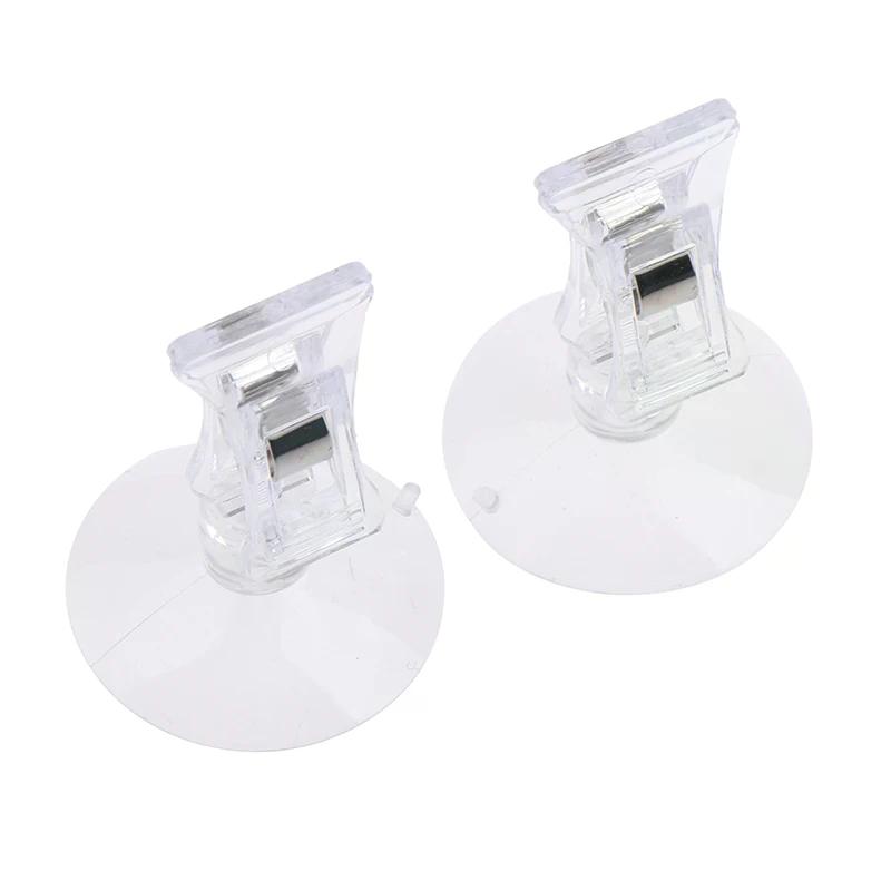 1Pcs Clear Plastic Suction Cup Clip Advertising Clip Suction Cup Transparent Clip