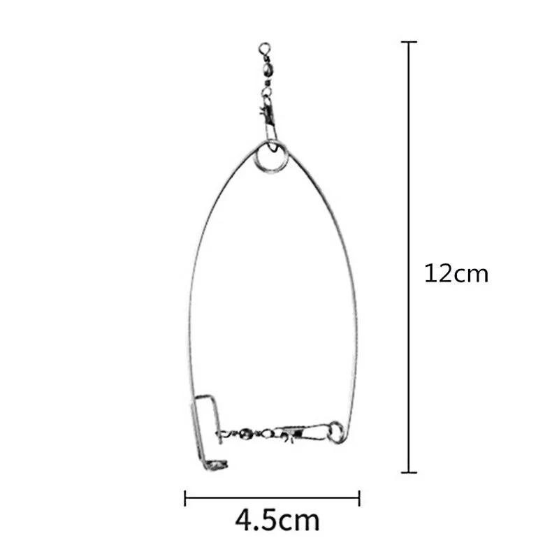 FLYSAND Automatic Fishing Hook Trigger Lazy Stainless Steel Spring Fishhook Bait Catch Ejection Catapult for Full Speed Fishing