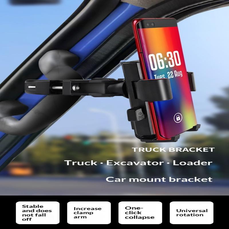 Truck Bus Phone Mount Hands Free 360 Rotation Stable Anti-Shake Grip Universal for Truck Bus Drivers GPS Use