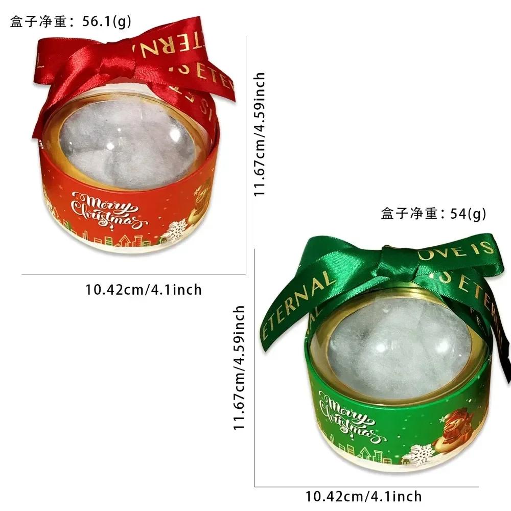 Christmas Candy Box Transparent Ball Hug Bucket Christmas Eve Apple Box Dessert Mousse Gift Packaging Bags Party Gifts Empty Box