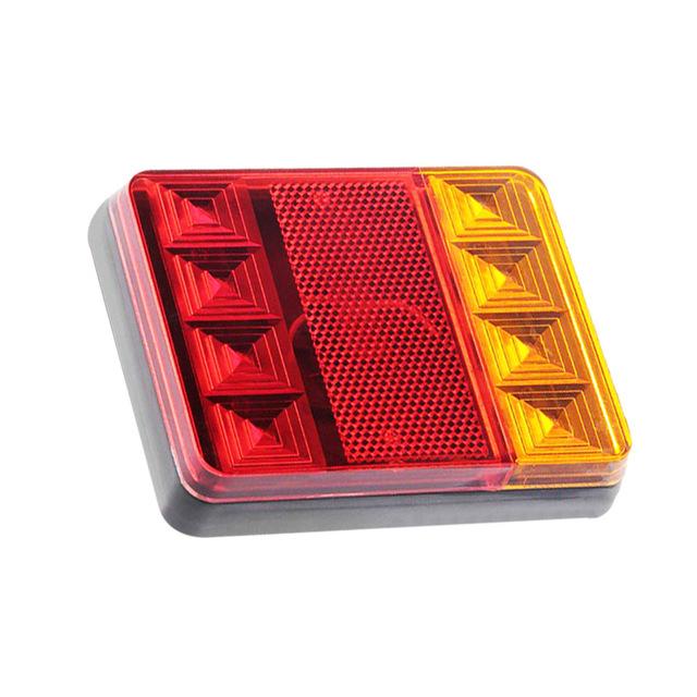 Waterproof 8 LED Car Tail Light Rear Lamps Pair Boat Trailer 12V Rear Parts for Trailer Truck Car Lighting Waterproof IP65