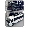 1/32 Toyota Coaster Alloy Luxy Bus Car Model Diecasts Metal Passenger Coach Vehicles Car Model Simulation Sound and Light Kids Toy Gift