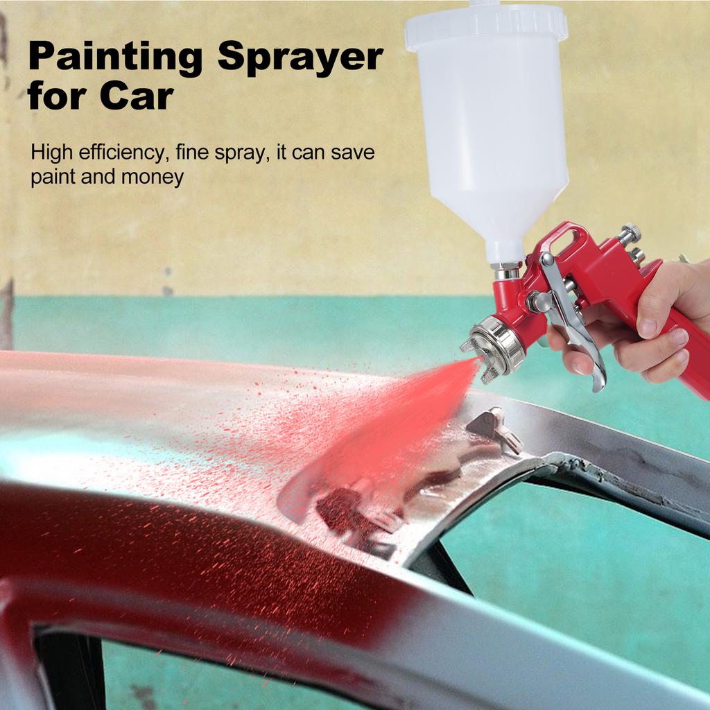 Mini Spray Machine Air Paint Sprayer Kit with 1.4mm Nozzle and 600ml Fluid Cup for Walls Automotive