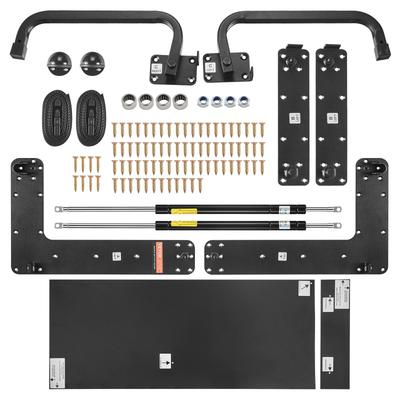 Kit de lit escamotable, Taille Queen, Kit de quincaillerie mécanique pour lit mural DIY vertical de luxe, Support de cadre de lit robuste à levier pneumatique