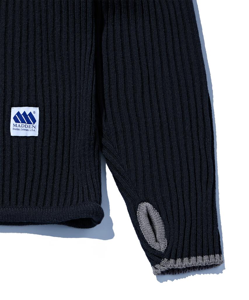 MADDEN Funny Pullover Knit Hoodie Charcoal