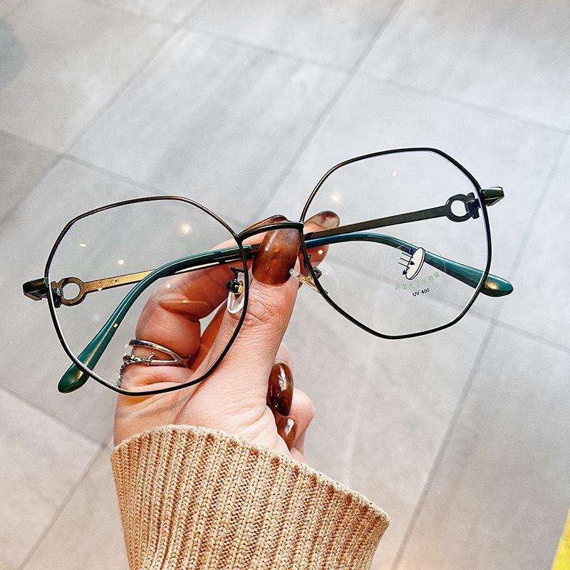 New Style Polygon Shape Glasses Frame For Women Blue Light Blocking Men Glasses Frame Creative Style Decorative Glass