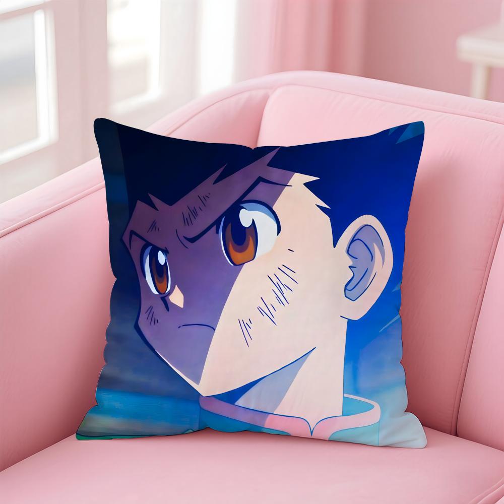 anime HUNTERxHUNTER Cushion Cover Comfortable Reversible Pillow Cover Ideal for Car Sofa Bedroom & Beyond