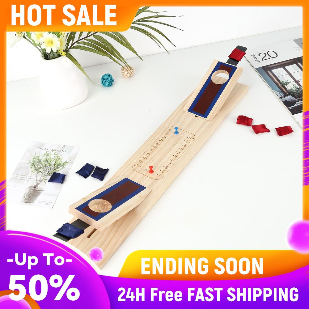 

Classic Tabletop Cornhole Game Set Wooden Mini Corn Hole Boards 8 Bean Bags Toss Game Adult Kid Interactive Throwing Game China Mainland