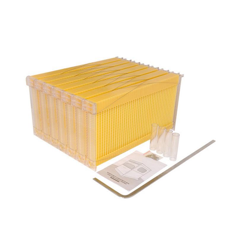 Premium Fir Wood Beekeeping Kit: Waxed, Self-Draining Beehive with Honey Flow Comb, Individually Packaged.